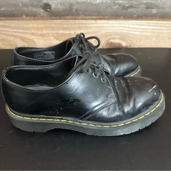 Dr.‎ Doc Martens 1461 Bex Black Leather Oxford Shoes US Men's 10 Chunky Combat - Picture 12 of 12